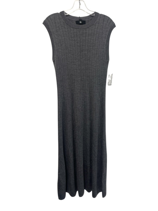 Banana Republic Size Medium Gray Merino Ex Fine Wool Sleeveless Ribbed Dress Gray / Medium