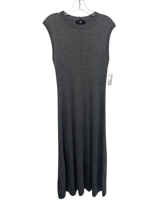 Banana Republic Size Medium Gray Merino Ex Fine Wool Sleeveless Ribbed Dress Gray / Medium
