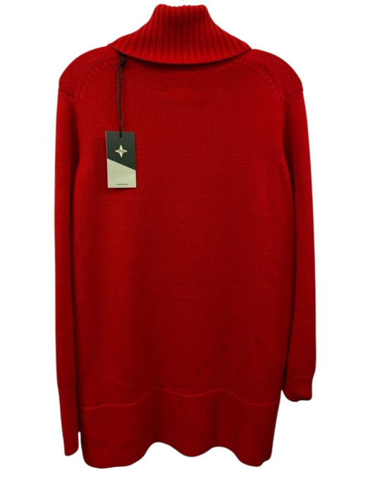 Tuckernuck Size M Red Wool Side Button Long Sleeve turtle neck Knit Sweater Red / M