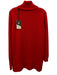 Tuckernuck Size M Red Wool Side Button Long Sleeve turtle neck Knit Sweater Red / M