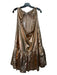 Ciebon Size Large Copper Polyester metalic Tank Drop Waist Ruffle Hem Dress Copper / Large