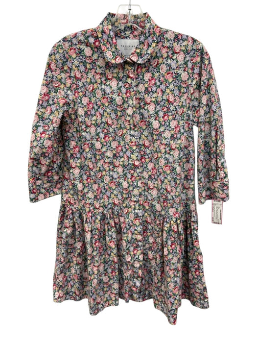 The Shirt Rochelle Behrens Size Medium Pink, Green, Blue Cotton Blend Dress Pink, Green, Blue / Medium