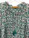 Oliphant Size Large Green, Blue, Red Cotton Blend Long Sleeve Floral Dress Green, Blue, Red / Large