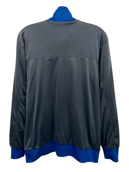 Adidas Size L Blue Synthetic Solid Athletic Zip Up Men's Jacket Blue / L