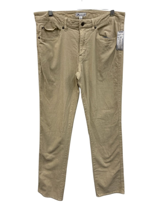 Peter Millar Size 32 Beige Cotton Blend Cordouroy Slim Khakis Men's Pants Beige / 32