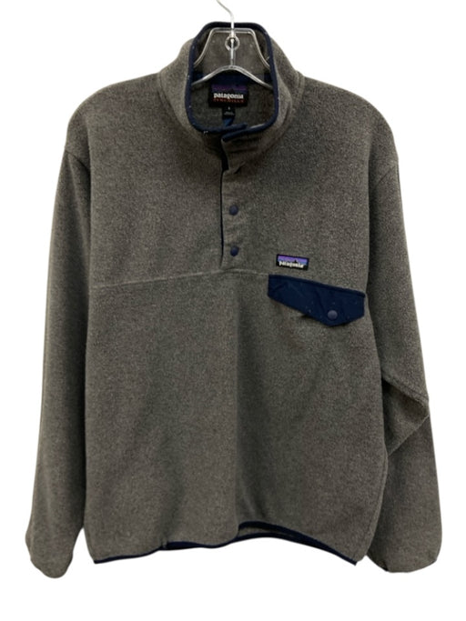 Patagonia AS IS Size S Gray Synthetic fleece Quarter Button Men's Jacket Gray / S