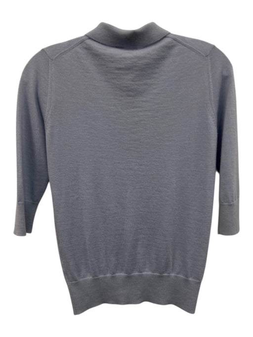 Ann Mashburn Size XS Light Blue No Fabric Tag Knit 3/4 Sleeve Quarter Button Top Light Blue / XS