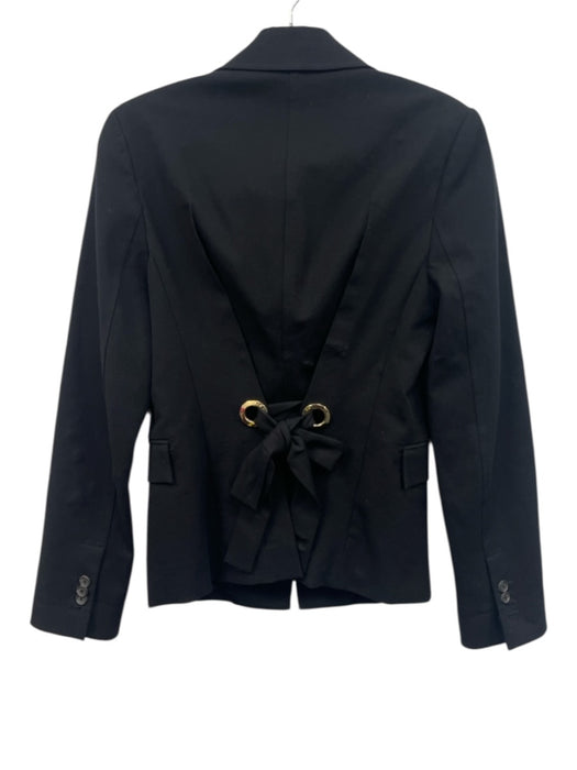 Derek Lam 10 Crosby Size 6 Black Cotton Blend One Button Blazer Jacket Black / 6