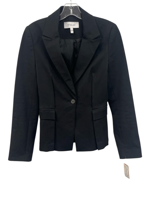 Derek Lam 10 Crosby Size 6 Black Cotton Blend One Button Blazer Jacket Black / 6