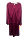 Beatrice B. Size XXS Berry Red No Fabric Tag Long Sleeve Draped Pleat Pant Set Berry Red / XXS