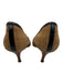 Prada Shoe Size 38 Tan Brown & Black Woven Raffia Leather trim Pointed Toe Pumps Tan Brown & Black / 38