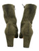 Steve Madden Shoe Size 8 Olive Green Textile Faux Suede Square Toe Ankle Booties Olive Green / 8