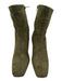 Steve Madden Shoe Size 8 Olive Green Textile Faux Suede Square Toe Ankle Booties Olive Green / 8