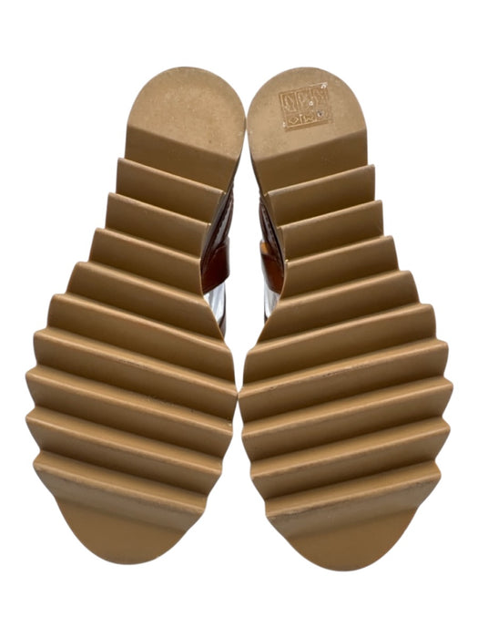 Tamara Mellon Shoe Size 38.5 Brown Leather Lug sole Ankle Strap Wedge Sandals Brown / 38.5