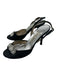 Jimmy Choo Shoe Size 38 Black & Clear Synthetic Crystal Open Toe Pumps Black & Clear / 38