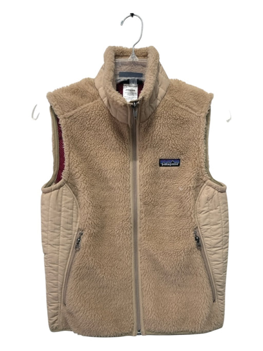 Patagonia Size XS Beige Polyester Fleece Zip Synchilla Vest Beige / XS