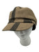 Burberry Beige & Gray Wool Plaid Bill Cap Detail Hat Beige & Gray