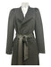 Mackage Size Small Black Wool Long Sleeve Open Front Belt Inc. Pockets Coat Black / Small