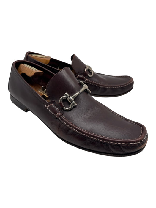Ferragamo Shoe Size 13 Brown Leather Solid Dress Men's Shoes Brown / 13