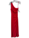 Lauren Ralph Lauren Size 10 Red Polyester Blend One Shoulder Ruched Gown Red / 10