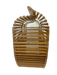 Cult Gaia Brown Bamboo Wood Top Handle Basket Bag No Lining Bag Brown