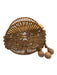Cult Gaia Tan Wood Circle Beaded Shoulder Bag Bag Tan / Small