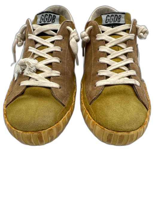 Golden Goose Shoe Size 38 Tan, Brown & White Suede Leather Star Low Top Sneakers Tan, Brown & White / 38
