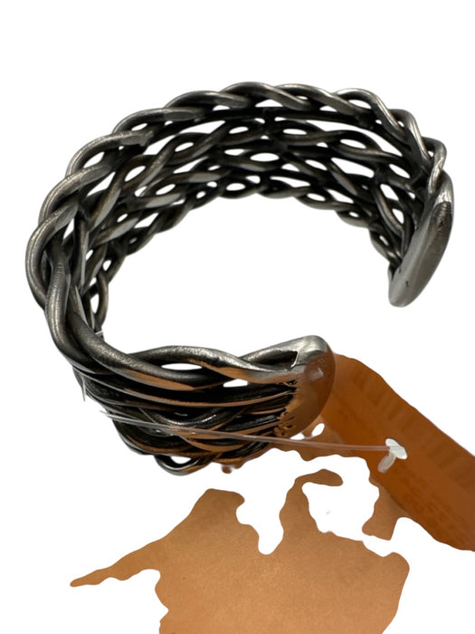 No Brand Silver Metal Chain Bangle Bracelet Silver