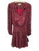 A.L.C. Size 2 Pink, Orange, Green Silk Long Sleeve Floral Print Mini Dress Pink, Orange, Green / 2