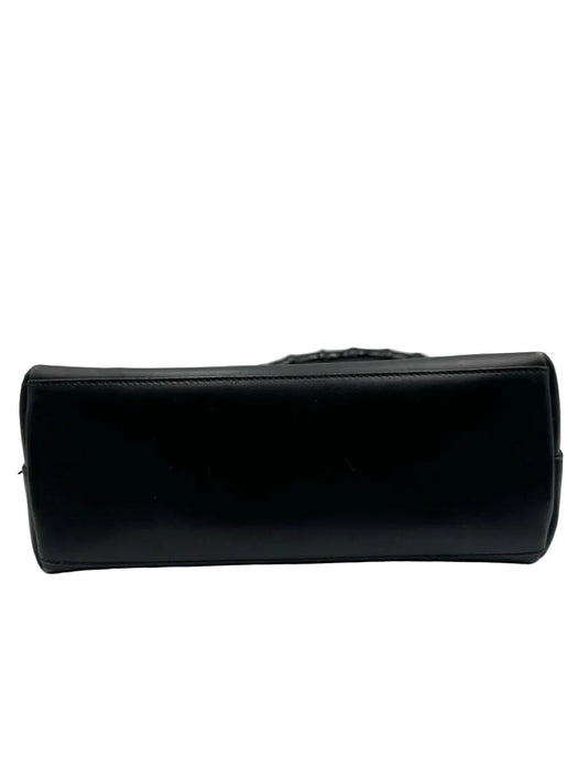 Gucci Black Leather Bamboo Handle Hobo Certified by Entrupy Bag