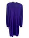 St John Size 6 Purple Wool Blend Knit Long Sleeve Shoulder Pads Ribbed Dress Purple / 6