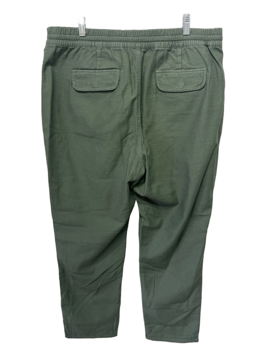 J Crew Size L Green Cotton Hook & Zip High Rise Tapered Pants Green / L