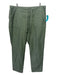 J Crew Size L Green Cotton Hook & Zip High Rise Tapered Pants Green / L