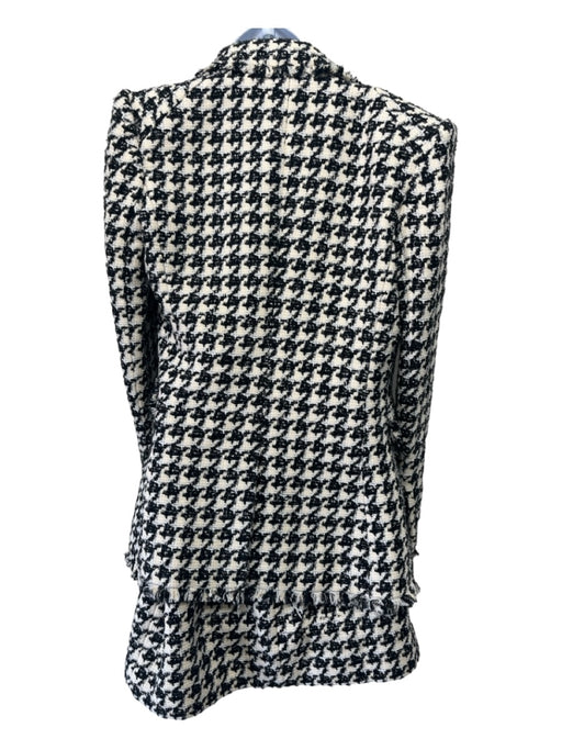 Veronica Beard Size 4 Black & White Cotton Blend Tweed Houndstooth Skirt Set Black & White / 4