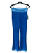 Simon Miller Size M Blue Polyester Short Sleeve Layered Elastic Waist Pant Set Blue / M