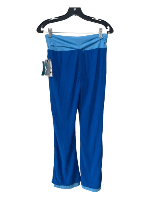 Simon Miller Size M Blue Polyester Short Sleeve Layered Elastic Waist Pant Set Blue / M