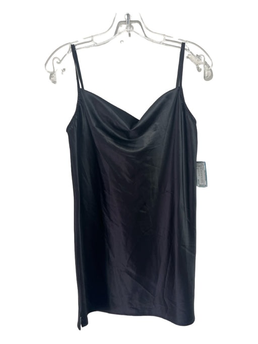 Heiress Beverly Hills Size M Black Polysatin Blend Spaghetti Strap Shift Dress Black / M