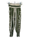 Johanna Ortiz Size 4 White & Green Cotton Geometric Print Flowy Jogger Pants White & Green / 4