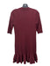 Veronica Beard Size S/XS Dark Red Viscose Blend Knit Half Sleeve Half Zip Dress Dark Red / S/XS