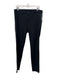 Garnet Hill Size 12 Black Rayon & Nylon Blend High Rise Leather Trim Pants Black / 12