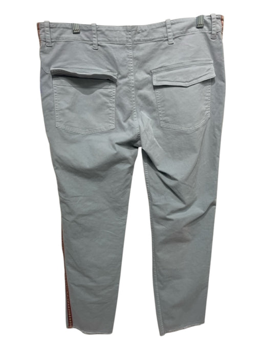 Nili Lotan Size 10 Light Blue & Pink Cotton Pockets Side Stripe Ribbon Pants Light Blue & Pink / 10