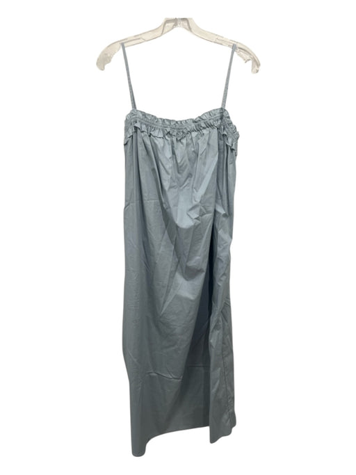 Bird & Knoll Size M Steel Blue No Fabric Tag Spaghetti Strap Ruffle Accent Dress Steel Blue / M