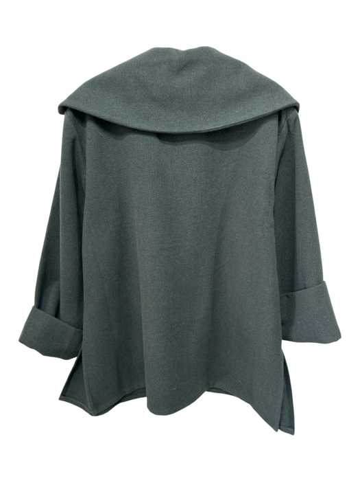 Lilla P Size L Hunter Green Polyester Blend V Neck Sailor Collar Sweater Hunter Green / L