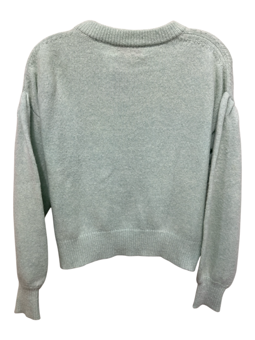 Kilte Size 2 Mint Green Extrafine Wool Long puff sleeve Ribbed Sweater Mint Green / 2
