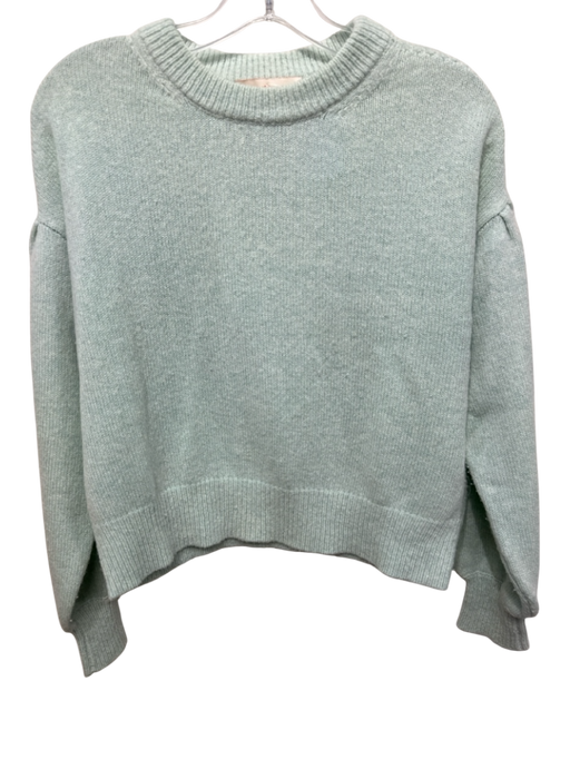 Kilte Size 2 Mint Green Extrafine Wool Long puff sleeve Ribbed Sweater Mint Green / 2