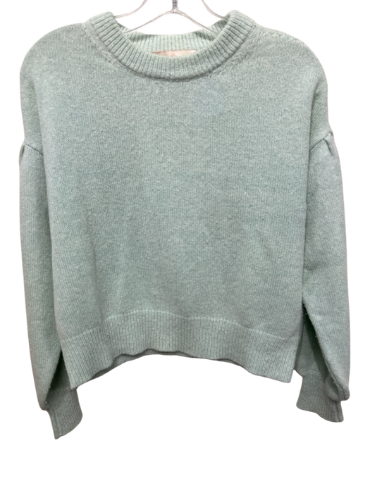 Kilte Size 2 Mint Green Extrafine Wool Long puff sleeve Ribbed Sweater Mint Green / 2