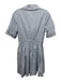 Veronica Beard Size 6 Blue & White Cotton Blend Striped Drawstring Waist Dress Blue & White / 6
