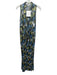 Diane Von Furstenberg Size S Black, Yellow & Blue Viscose Blend Jumpsuit Black, Yellow & Blue / S
