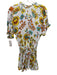 Poupette St. Barth Size S White, Yellow & Blue Viscose floral print V Neck Dress White, Yellow & Blue / S