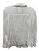 Pure Amici Size L White Cotton Gauze Button Up Collared Long Sleeve Top White / L